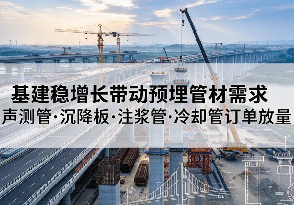丰宁基建稳增长带动预埋监测管材需求，声测管、沉降板、注浆管订单持续放量